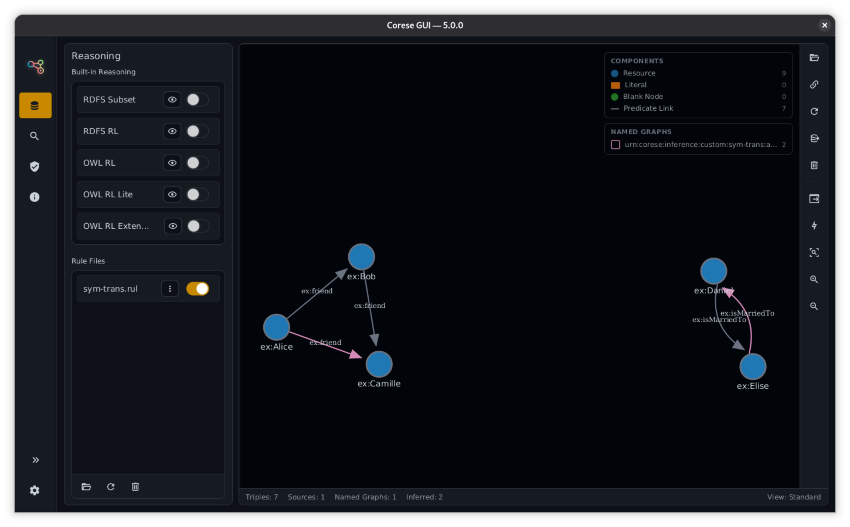 Reasoning workspace with built-in profiles and custom rule files.