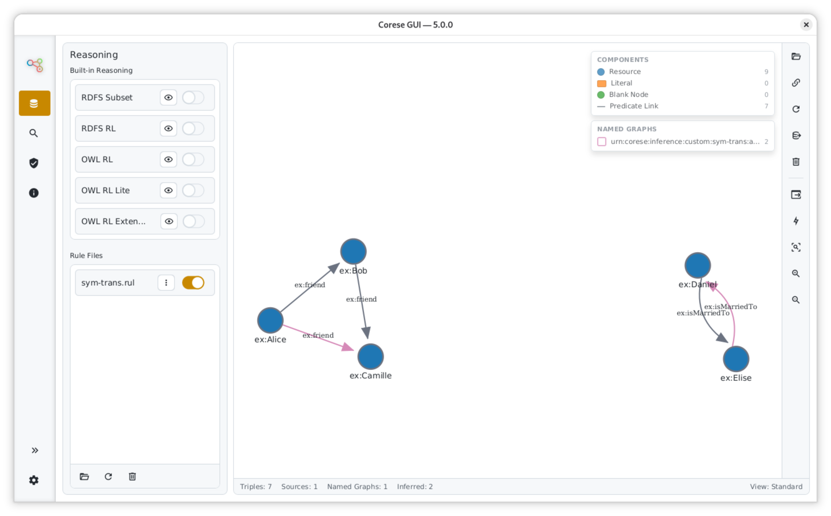 Reasoning workspace with built-in profiles and custom rule files.