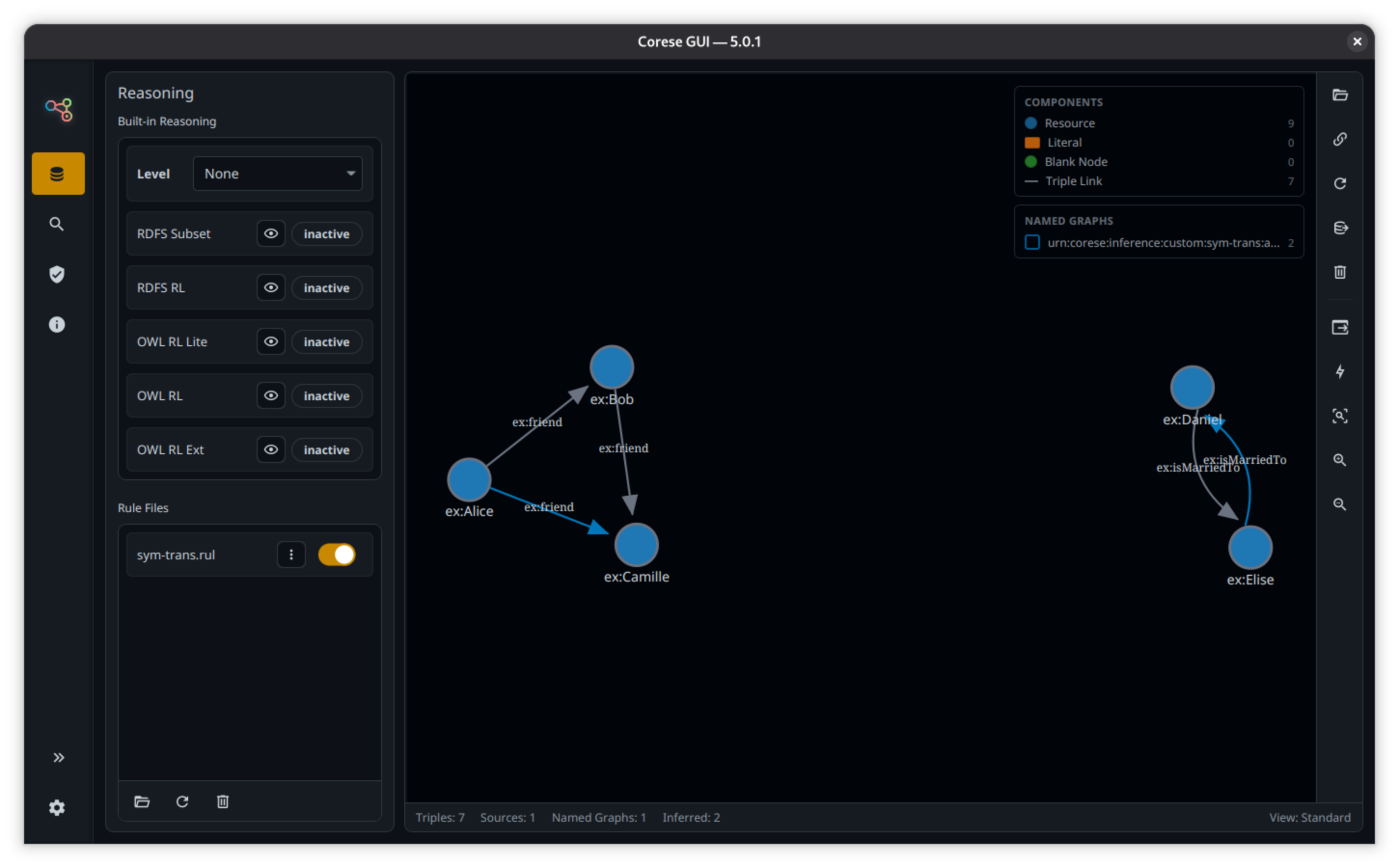 Reasoning workspace with built-in profiles and custom rule files.